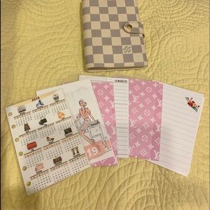 Authentic small Louis Vuitton damier azur agenda